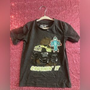 Eight Sixty Black Tee with Green Monster Truck Graphic